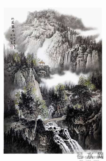 收集的40幅有意境的山水，供各位画友赏临