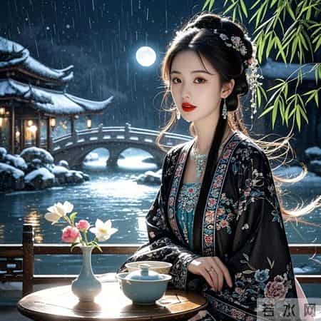 盈盈词话诗联：婆娑翠叶戏悠窗，月踱银痕漫曲廊。风抚罗帷惊浅梦