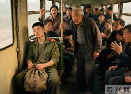 28岁退伍兵没给69岁大爷让座，全车人唾骂，他拿出一布包众人傻眼