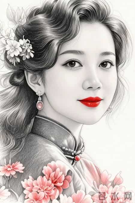 鬓边簪花，眉点朱砂，一袭旗袍，藏尽东方风华