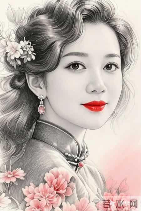 鬓边簪花，眉点朱砂，一袭旗袍，藏尽东方风华