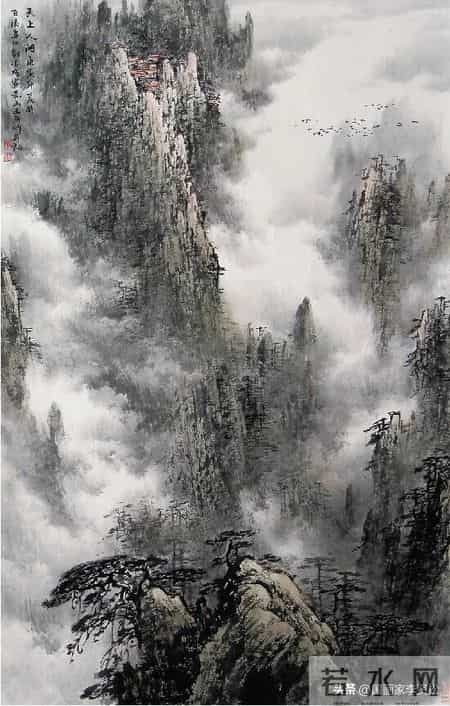 收集的40幅有意境的山水，供各位画友赏临