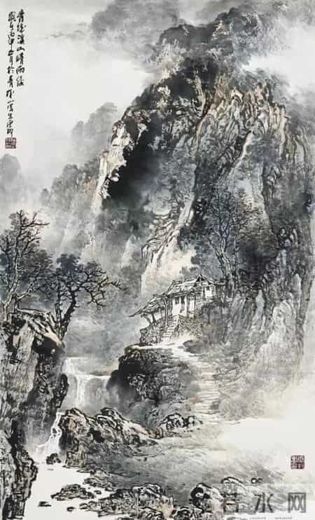 山水画留白：墨外留白藏浩渺，笔间虚实见山河