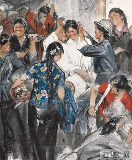 23岁何家英第一幅全国获奖国画，浪漫方式展现工业题材，非工笔画