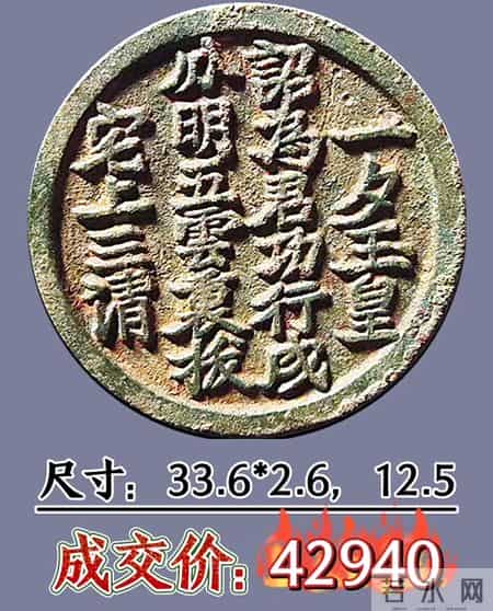 近期各朝代花钱拍卖成交价格前23名