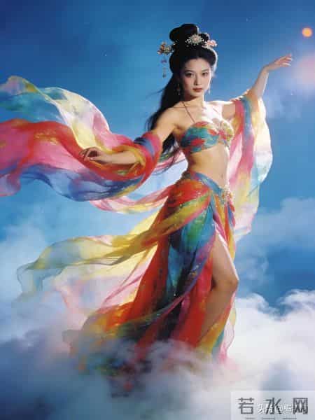 谁懂！这位踏云仙女的霓裳造型惊艳了时光