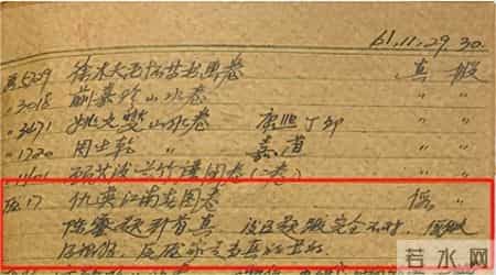 被认定为赝品的《江南春》图卷2001年以6800元价格卖出,南博出示鉴定记录