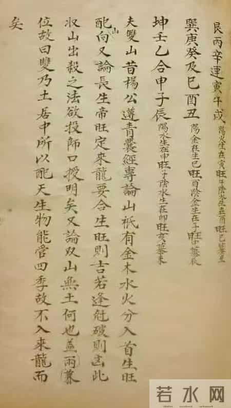 刘氏家传本，二十四山二十四向山法砂水来去吉凶图