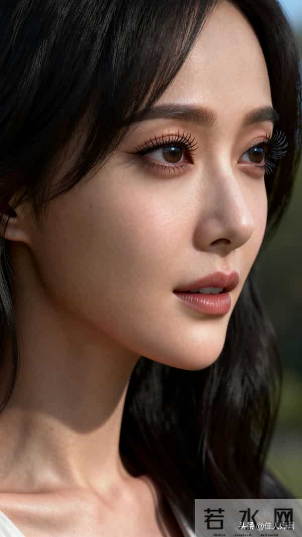 乌黑长发衬锁骨！电影感特写美到心尖