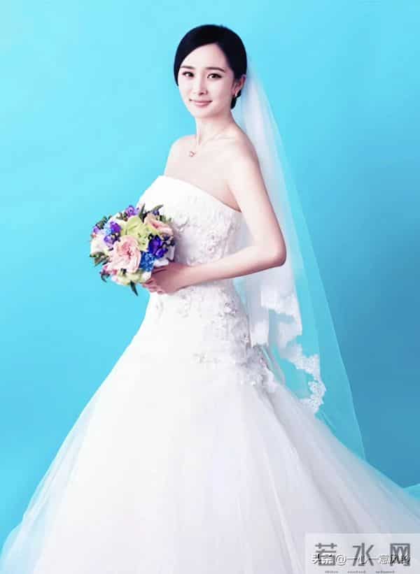 杨幂，大幂幂白婚纱高清写真集