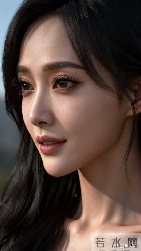 乌黑长发衬锁骨！电影感特写美到心尖