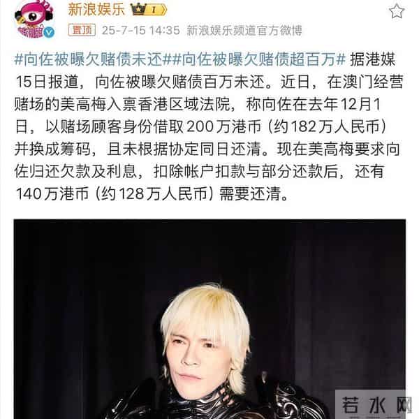 向佐欠债百万传闻真相大白4个月，向太自爆家产安排，一点不意外