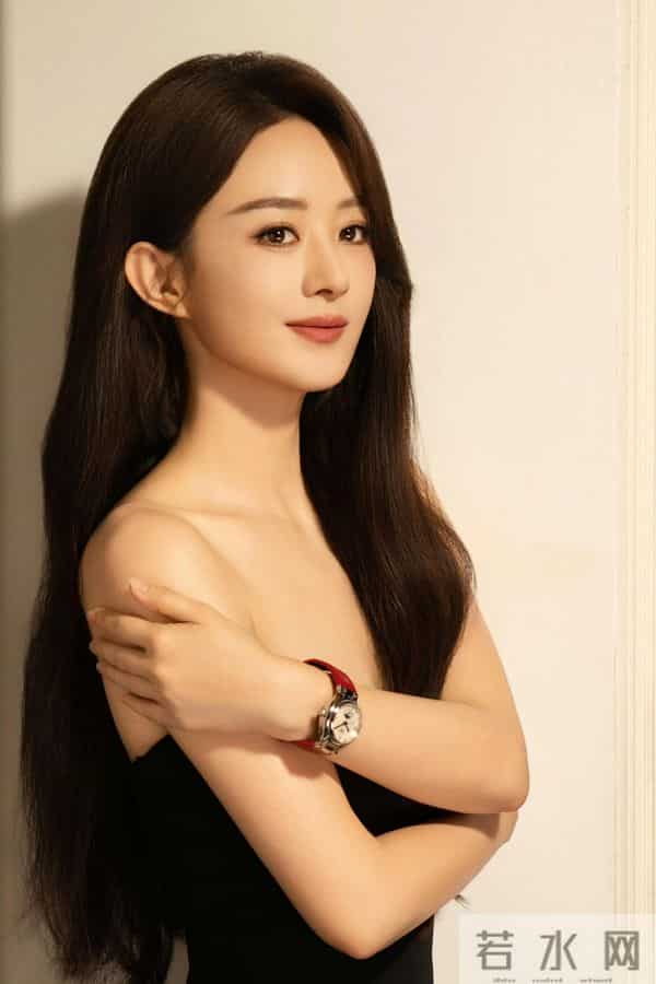 赵丽颖性感抹胸礼服，这也太好看了