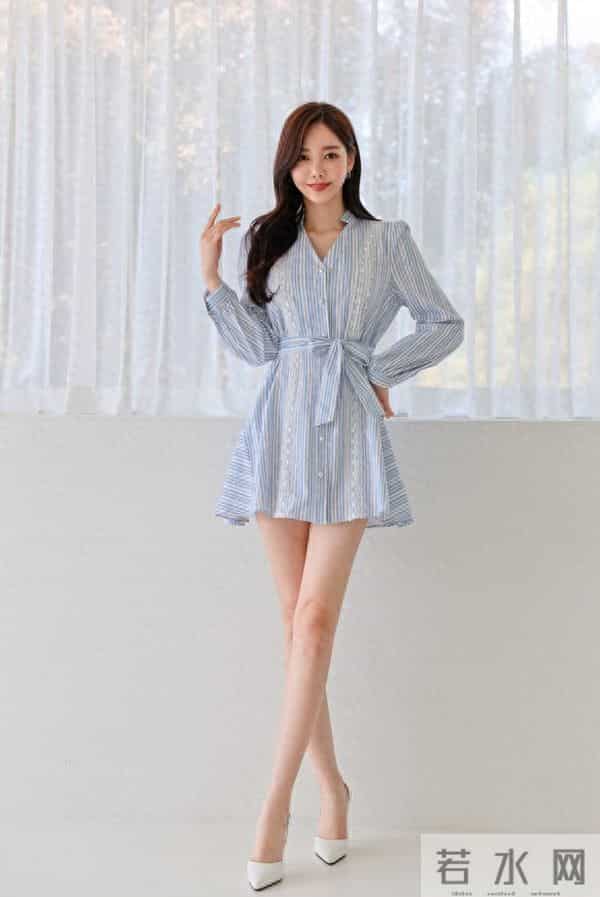 孙允珠——萃蓝依云湖畔梦影竖条纹衬裙