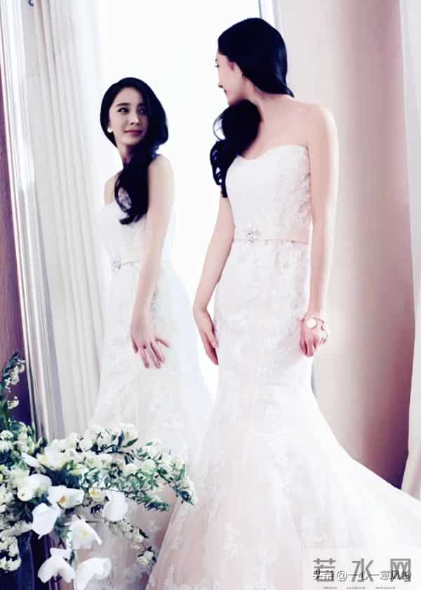 杨幂，大幂幂白婚纱高清写真集