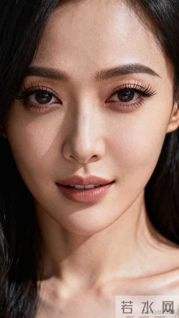 乌黑长发衬锁骨！电影感特写美到心尖