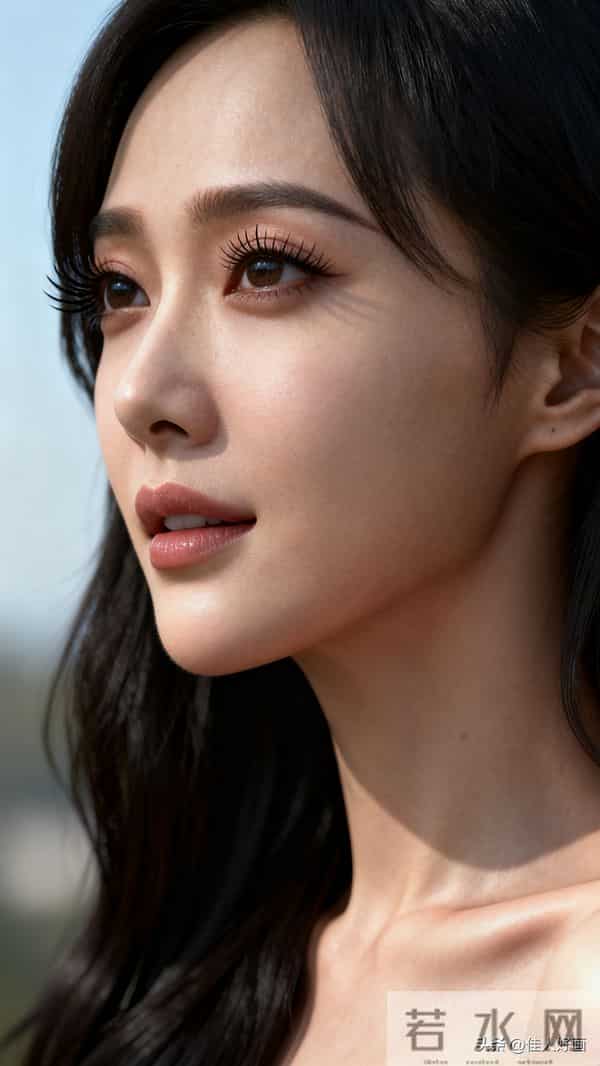 乌黑长发衬锁骨！电影感特写美到心尖