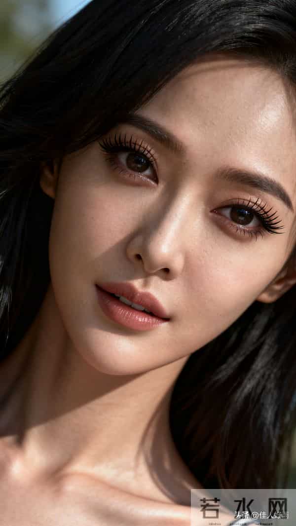 乌黑长发衬锁骨！电影感特写美到心尖