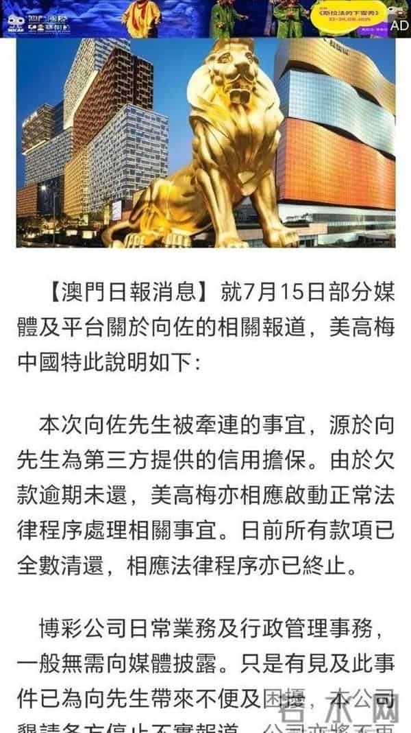 向佐欠债百万传闻真相大白4个月，向太自爆家产安排，一点不意外