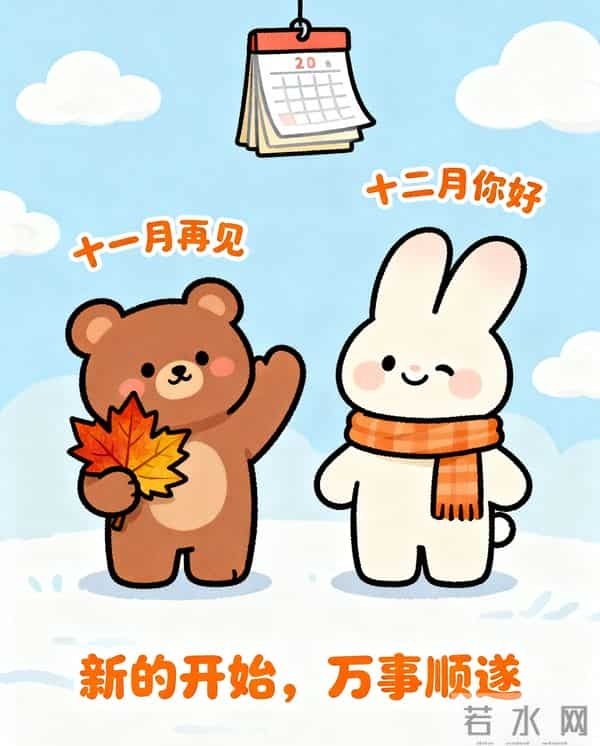 10句温馨祝福，告别过往，迎接新光，11月再见，12月你好，