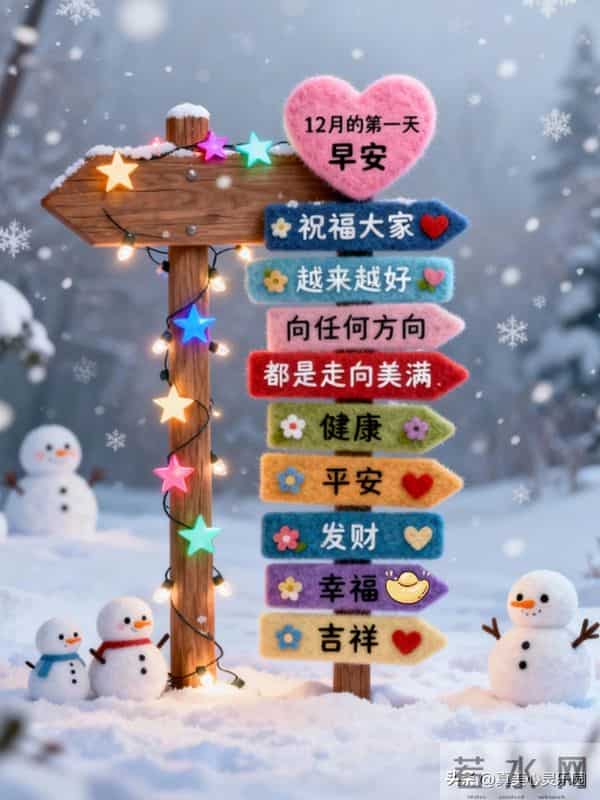 适合12月份的第一天发的早安美图
