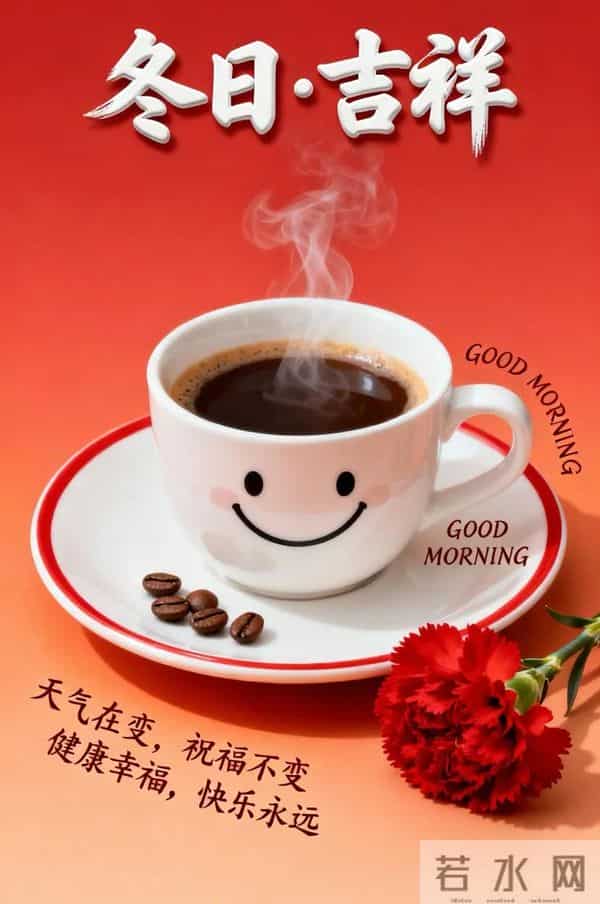 「11月30日」9张冬日早安图片：冬日有梦，温暖同行