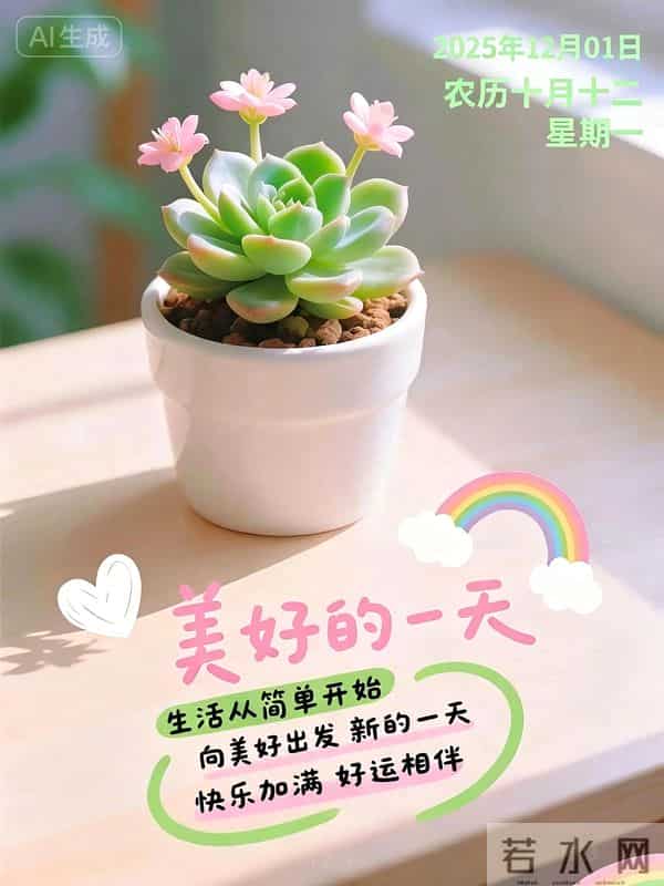 「12月1日」9张冬日早安图片：冬日有梦，幸福安宁