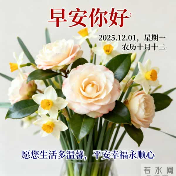 2025.12.01 十二月首日晨风寒 热粥暖胃启新程 早安奋斗好运连