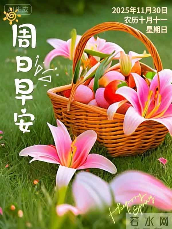 2025年11月30日周末愉快 早上好图片最新今天 温馨淡雅的早安图片