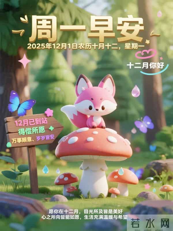 早安！十二月的晨光，捎来冬日的问候。