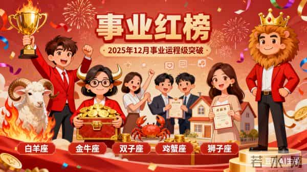 12月事业红榜！这五星座躺赢