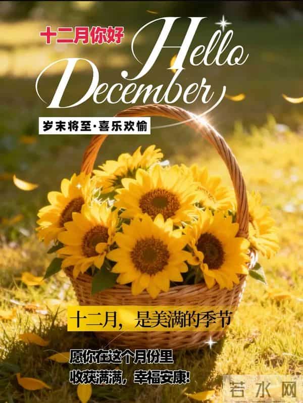 十二月你好 开启十二月 听雪落的声音等新年的烟火 十二月温馨问候语