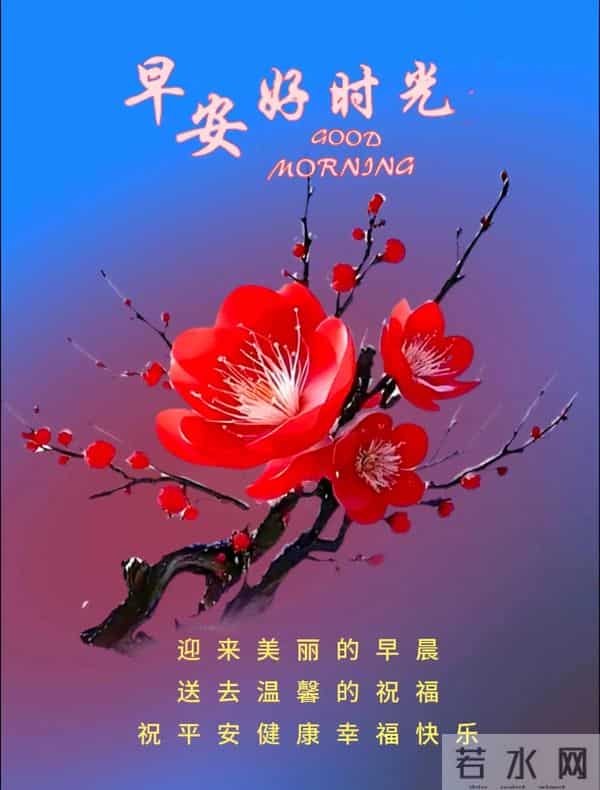 早上好早安祝福美图-浅冬生寒意，微光暖人心