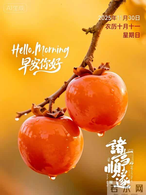 2025.11.30 冬天周日早上好！最新精美周日早安愉快温馨祝福语图片