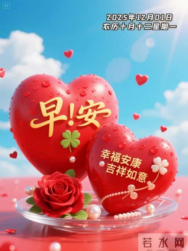 2025年12月1日早上好 十二月焕新 早安精美图片 周一早安 愿平安相伴