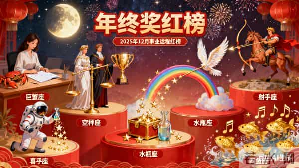 12月事业红榜！这五星座躺赢