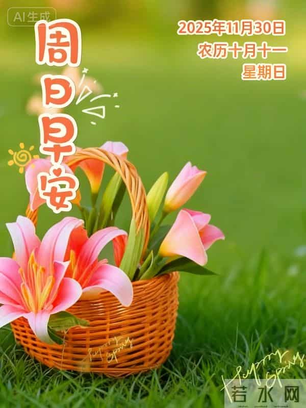 2025年11月30日周末愉快 早上好图片最新今天 温馨淡雅的早安图片