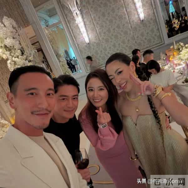 邱泽许玮甯婚礼晚宴, 林心如萧敬腾夫妇现身, 萧敬腾老婆化了妆超美