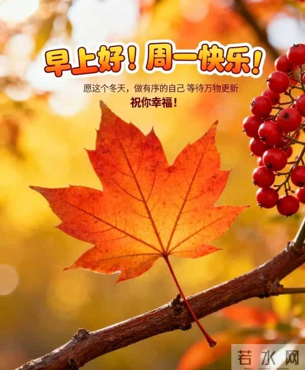 2025年12月1日周一早上好祝福语图片，最新温馨淡雅早安精美图片