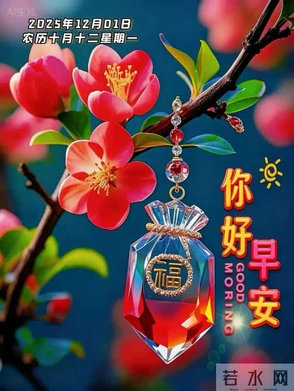 2025年12月1日早上好 十二月焕新 早安精美图片 周一早安 愿平安相伴