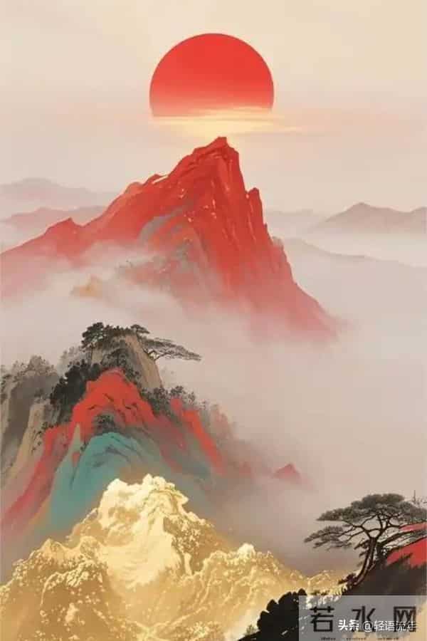 你看到的是什么？碧海、红日、福气到！看懂的人，福气已经进家门