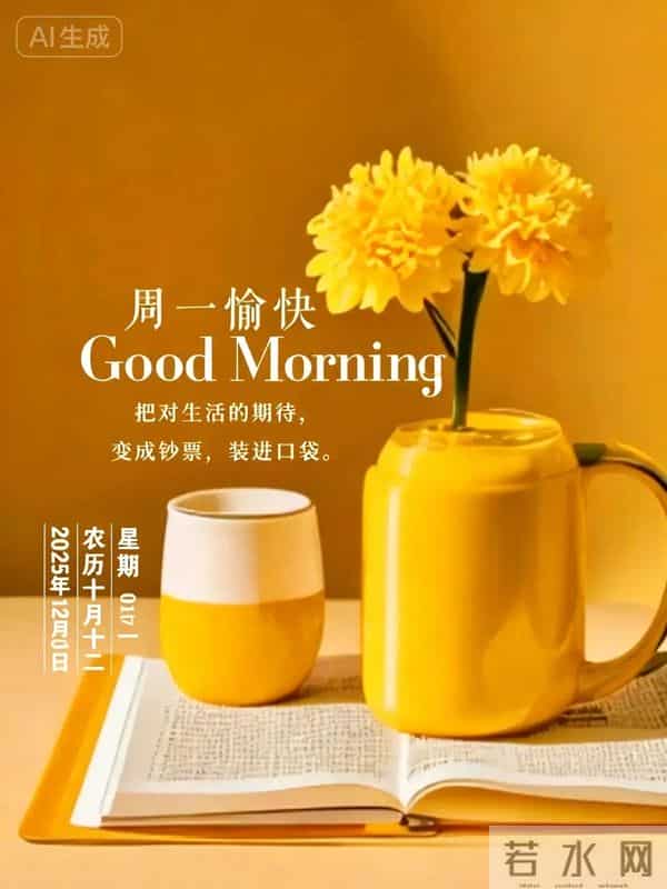 2025.12.01 今日唯美早安祝福图片问候，温馨早上好祝福语