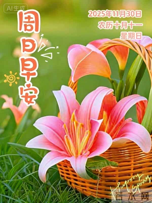 2025年11月30日周末愉快 早上好图片最新今天 温馨淡雅的早安图片