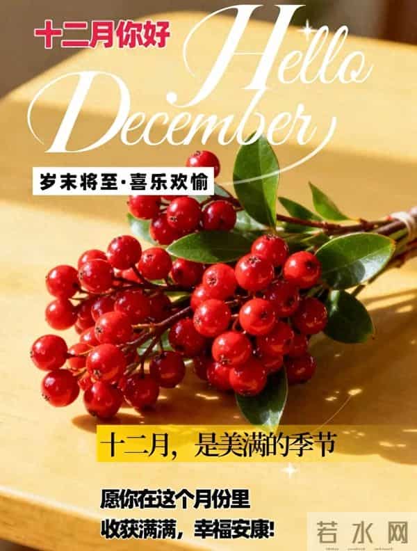 十二月你好 开启十二月 听雪落的声音等新年的烟火 十二月温馨问候语