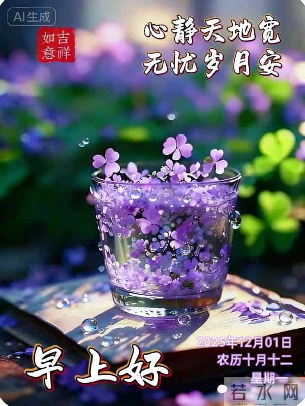 「冬日暖阳」12月1日早上好！初冬的早晨祝福问候语，早安图片