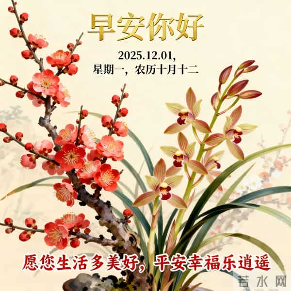 2025.12.01 十二月首日晨风寒 热粥暖胃启新程 早安奋斗好运连