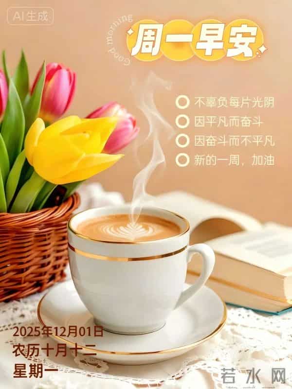 2025.12.01 今日唯美早安祝福图片问候，温馨早上好祝福语