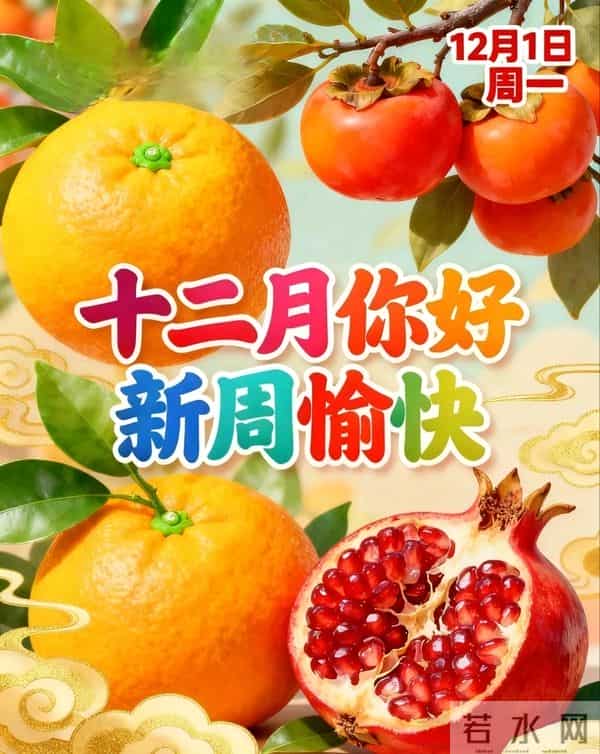 2025年12月1日周一早上好祝福语图片，最新温馨淡雅早安精美图片