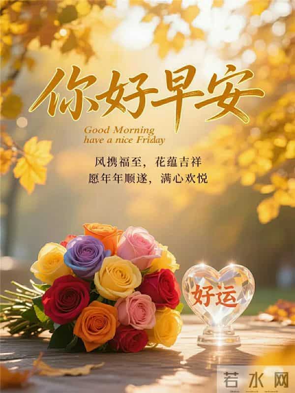 早上好早安祝福美图-浅冬生寒意，微光暖人心