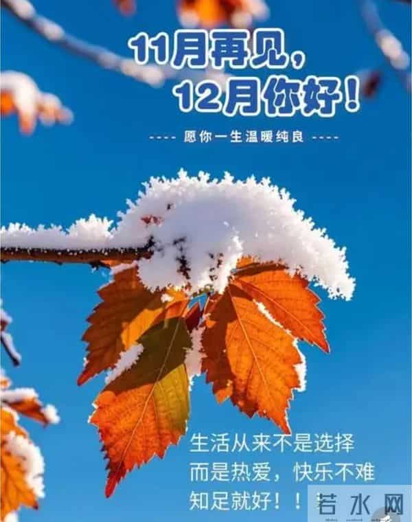 11月再见 12月你好！迎接12月精美图片 12月吉祥祝福问候图片！